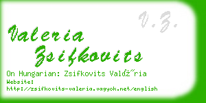 valeria zsifkovits business card